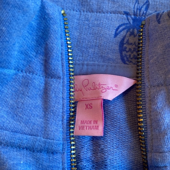 Lilly Pulitzer Bennet Blue Pineapple Burnout Dress Size XS - Picture 2 of 7